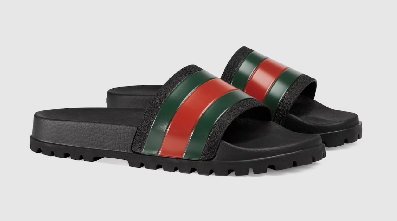 Claquette Gucci En Caoutchouc Pour Hommes